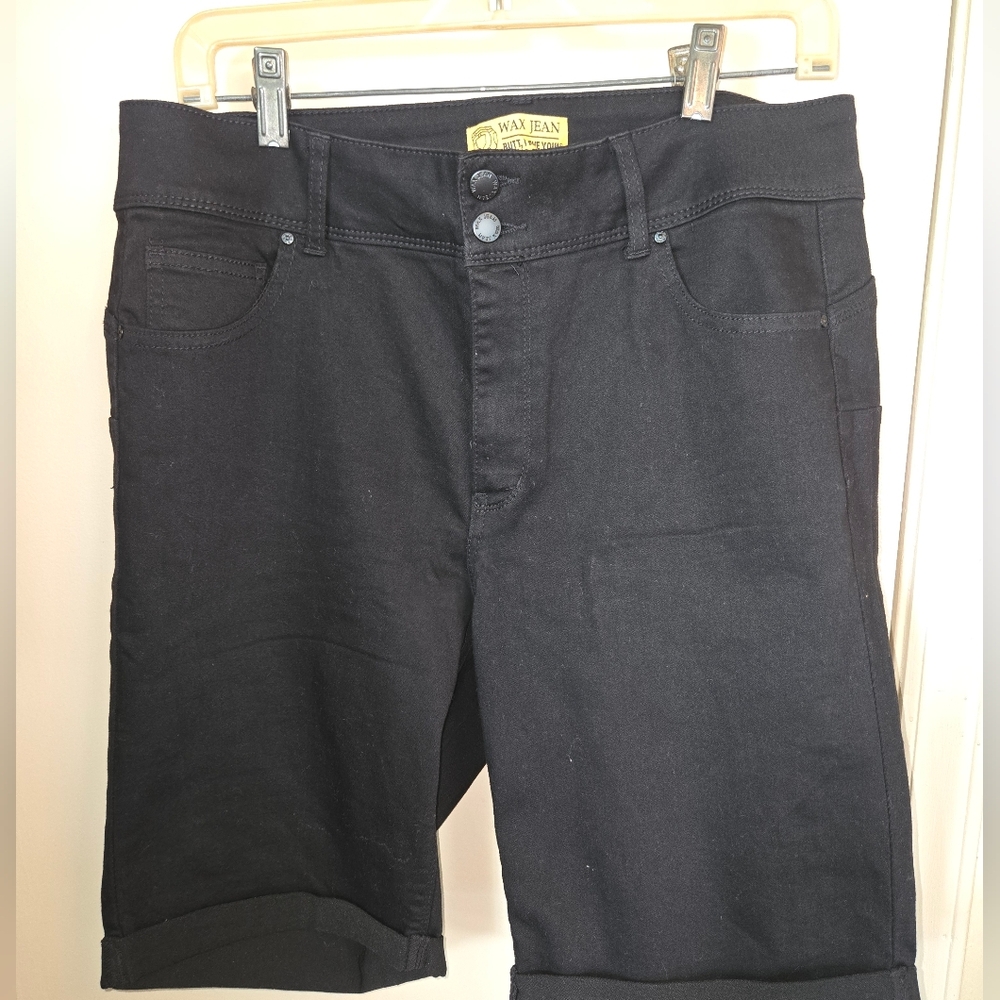 Black Denim Shorts